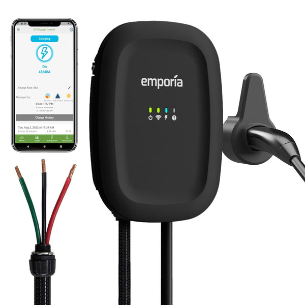 Emporia 48A Wi-Fi Level 2 Hardwired NACS EV Charger O1
