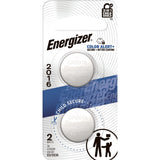 Energizer CR2016 3V / 3 Volt Lithium Coin Cell Batteries for Watches & Electronics, 2-pk