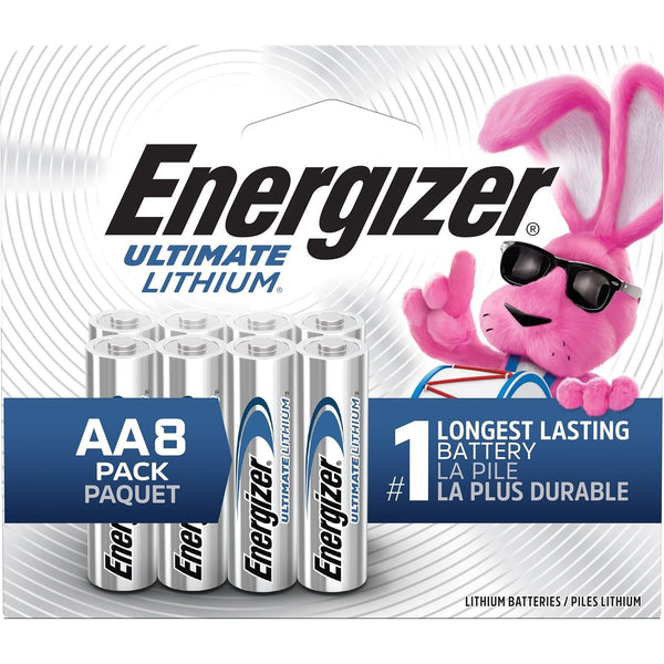 Energizer Ultimate AA Lithium Batteries, Long Lasting, All Purpose, 8-pk E2