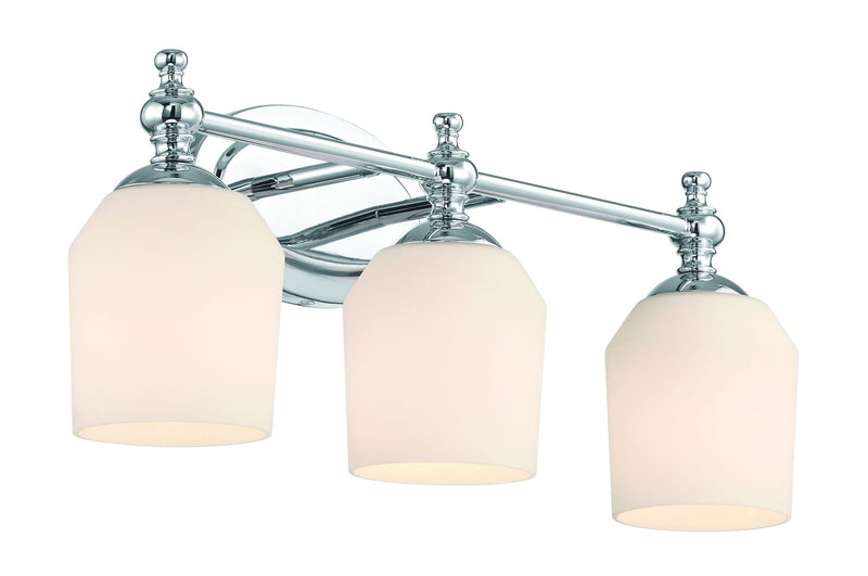 Eurofase 3 Light Vanity Light with Etched Shades O3