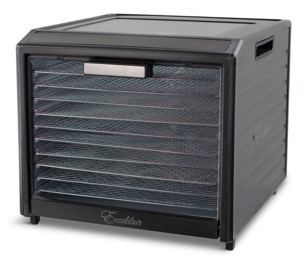 Excalibur Performance Series 10-Tray Food Dehydrator, Steel, 700W, Stainless Steel, Black D3