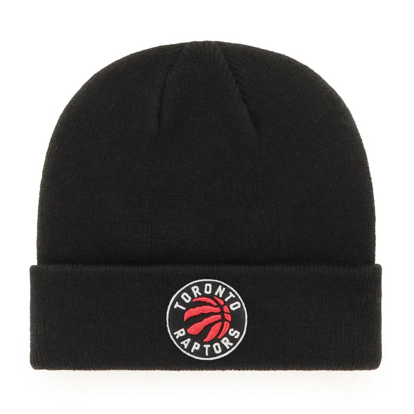 Fan Favorite NBA Toronto Raptors Mass Freeze Knit Cuffed Toque with Embroidered Logo, Black R0