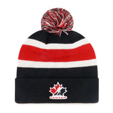 Fan Favorite NHL Team Canada Adult Standard Mass Knit Toque with Breakaway Cuff and Pom Pom