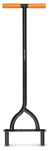 Fiskars Heavy-Duty Two-Prong Extended Reach Steel Coring Aerator with T-Handle, 38-in