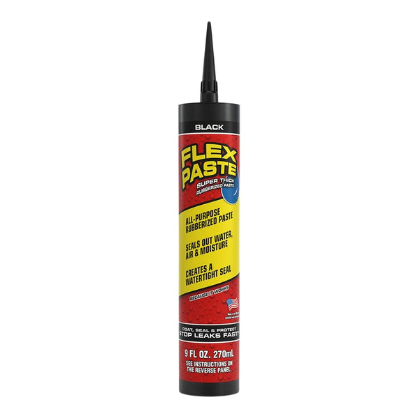 Flex Seal Flex Paste, Super Thick Rubber Paste, Caulk Sealant Leak Protector, Black or White, 9-FL OZ./270 mL S9