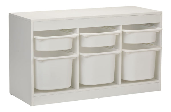 For Living 6-Bin Stackable Pull Out Organizer, White O2