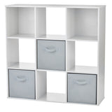 For Living 9-Cube Storage Organizer, Bookcase/Bookshelf, White
