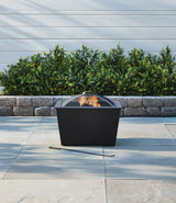 For Living Lyall Square Outdoor Wood Firepit, 20-in, Black