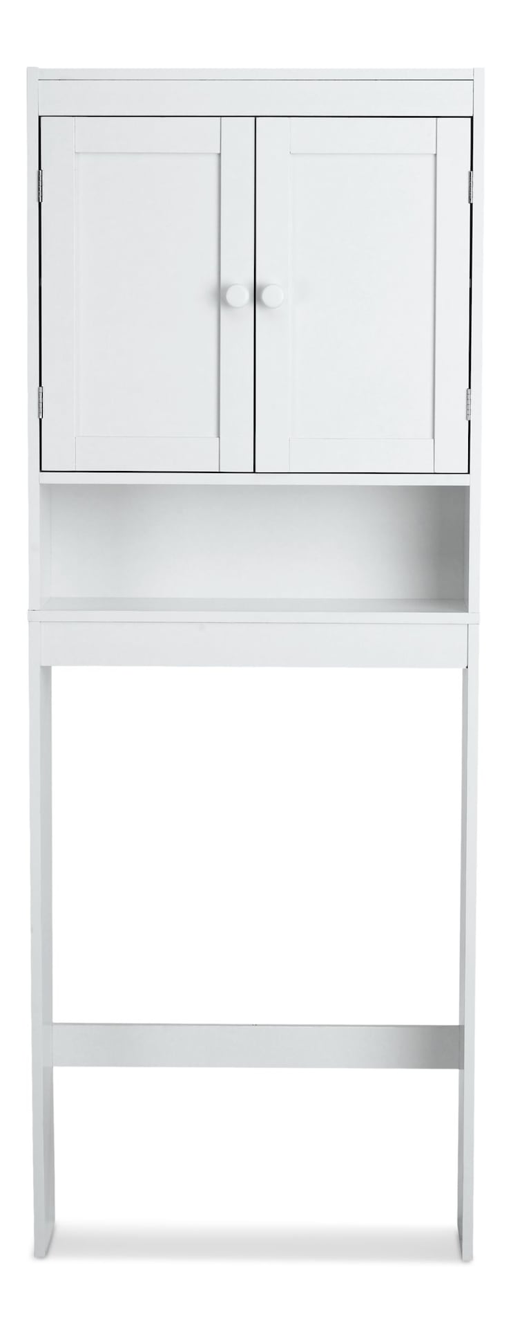 For Living Orleans 2-Door Over-The-Toilet Spacesaver Bathroom Storage Cabinet, White B9