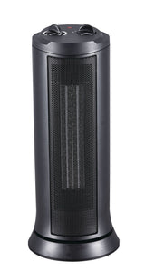 For Living Oscillating Tower Ceramic Space Heater withThermostat, 1500W, Black