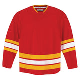 Gamewear 8500 Pro Team Hockey Jersey, Junior, Calgary Flames Home Colours, Various Sizes