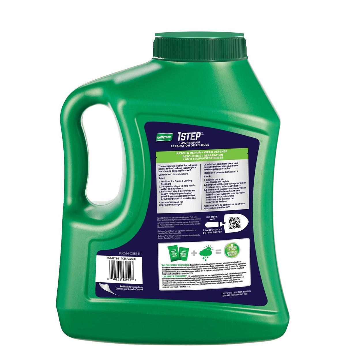 Golfgreen 1-Step Patch & Repair + Weed Defense 02-02-02 Grass Seed, 1.7-kg