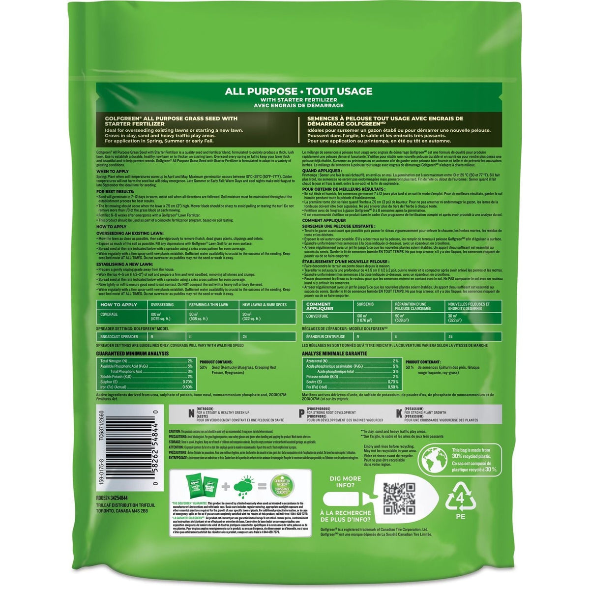 Golfgreen All Purpose Grass Seed, 1-kg