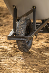 Gorilla Heavy-Duty Easy Pivot/Dump Steel Tub Wheelbarrow, Steel Tray, 6-cu-ft