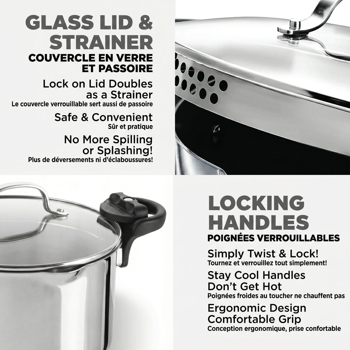 Gotham Steel Stainless Steel 5QT Pasta Pot