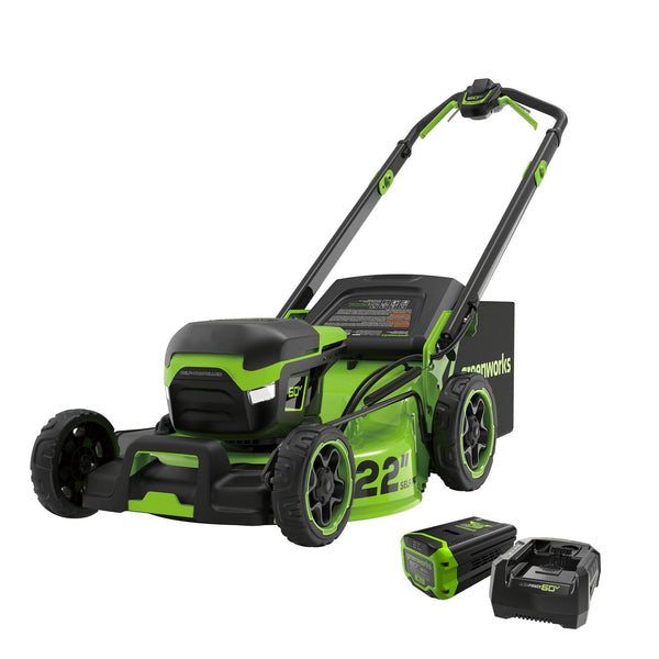 Greenworks 22-in 60V Self-Propelled Mower with 1 x 8.0Ah Battery and 6A Charger R9