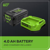 Greenworks 60V 13-in String Trimmer & 540CFM/140MPH Blower Combo Kit with 4.0Ah Battery & Charger