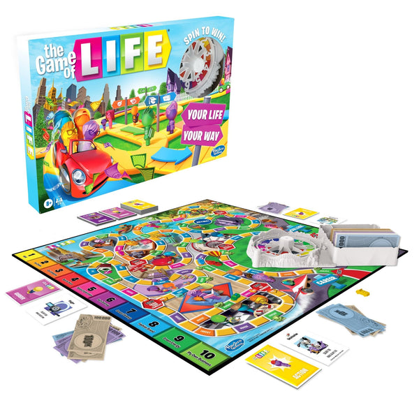 Hasbro Games The Game Of Life Classic 2-4 Player Board Game, English/French, Ages 8+ C8