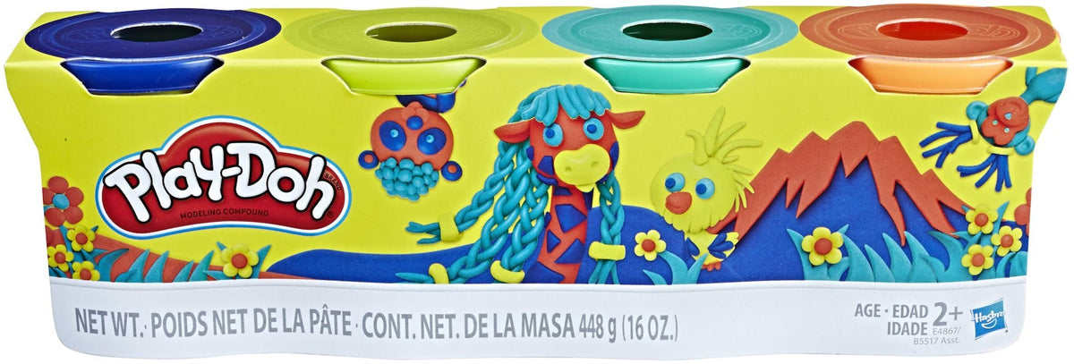 Hasbro Play-Doh Modeling Compound Creative Toy for Toddlers, Assorted 4 pk, Ages 2+