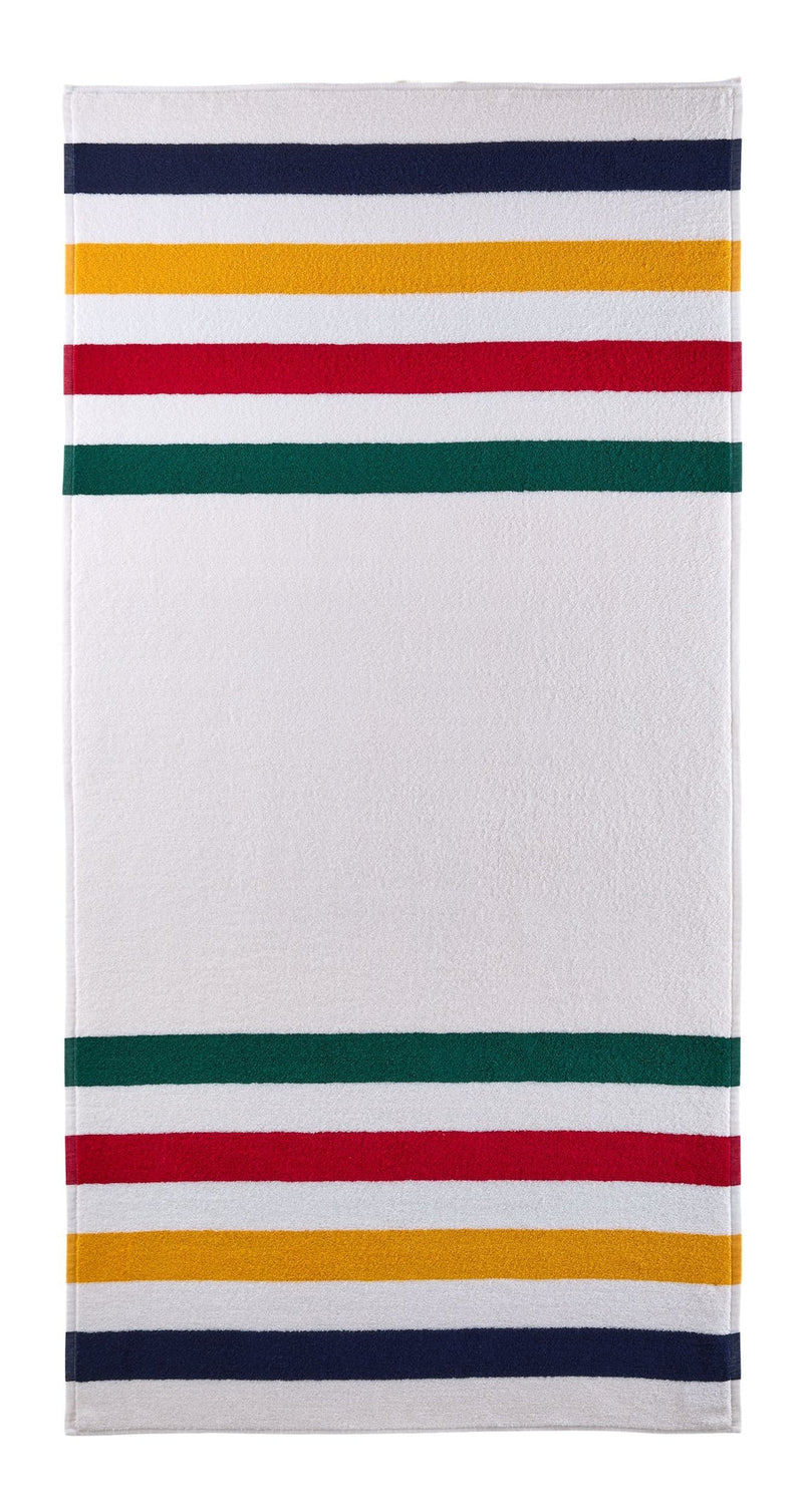 Hudson’s Bay Stripes Beach Towel, Classic Horizontal, Multi-Coloured, 70-in x 40-in T1