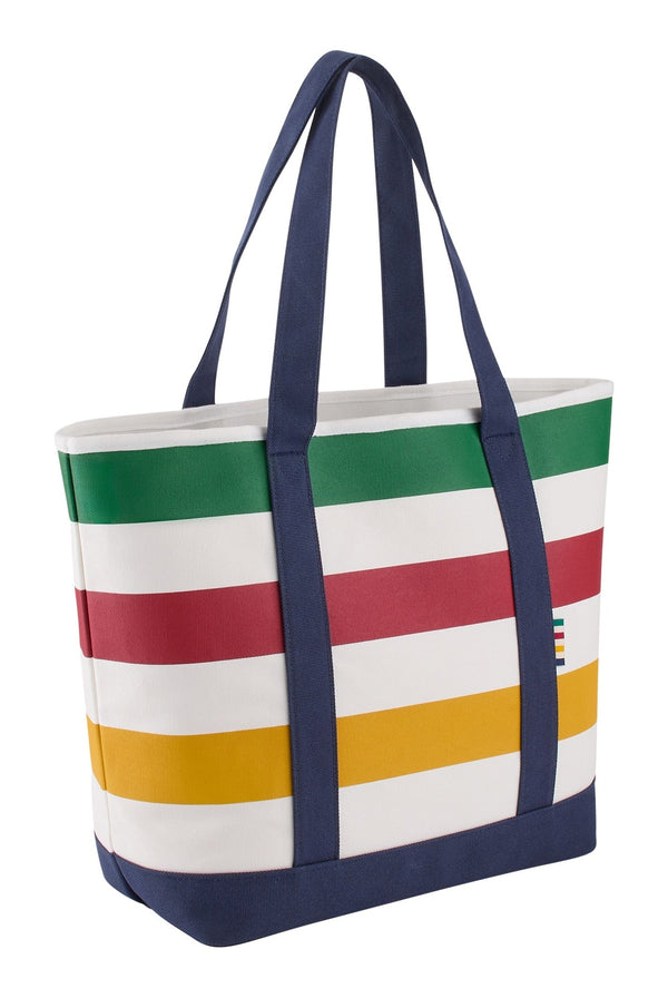 Hudson's Bay Stripes Signature Canvas Tote Bag, 7.5-in, Navy T9