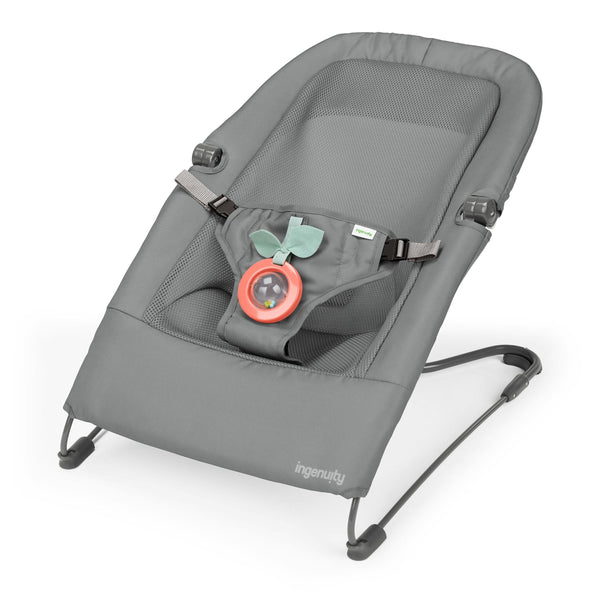 Ingenuity HPP Fold Flat Baby Bouncer, Grey E6