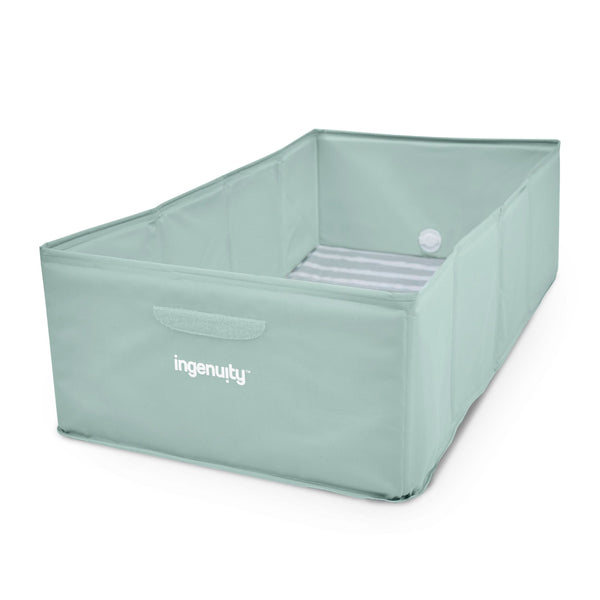 Ingenuity TuckAway Toddler-Friendly Travel Tub, Green Z1