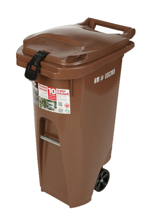 IPL Mastercart Plastic Rectangular Wheeled Compost Bin/Garbage Can with Lock, Assorted Colours, 79.5-L W6