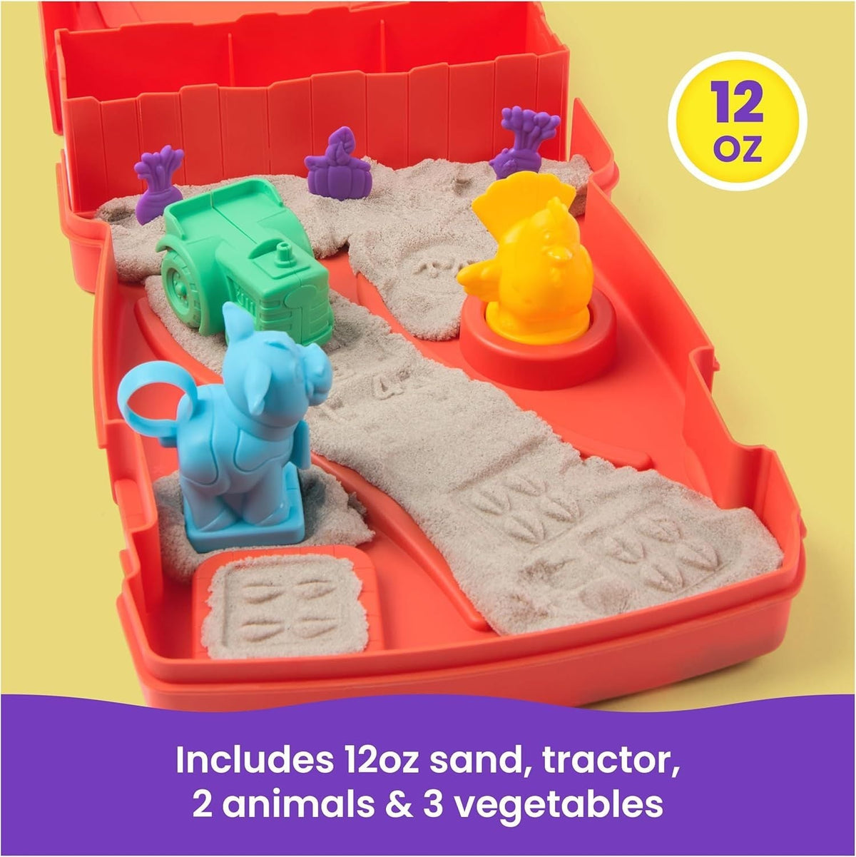 Kinetic Sand Single-Colour Sandy Farm Set for Ages 3+