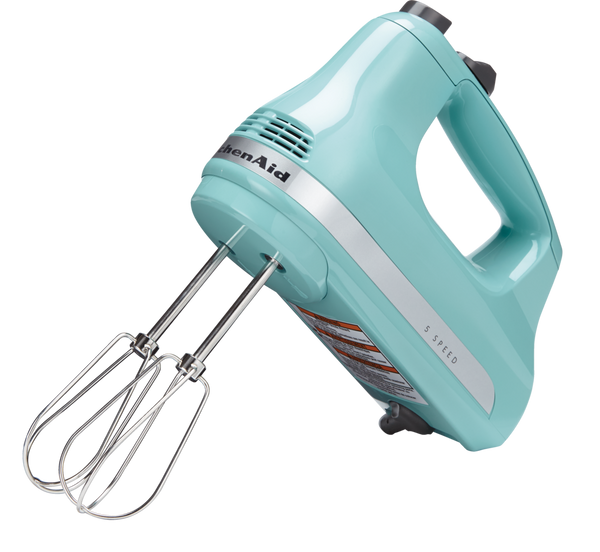 KitchenAid Ultra Power 5-Speeds Hand Mixer with Turbo Beater Aqua Sky O2
