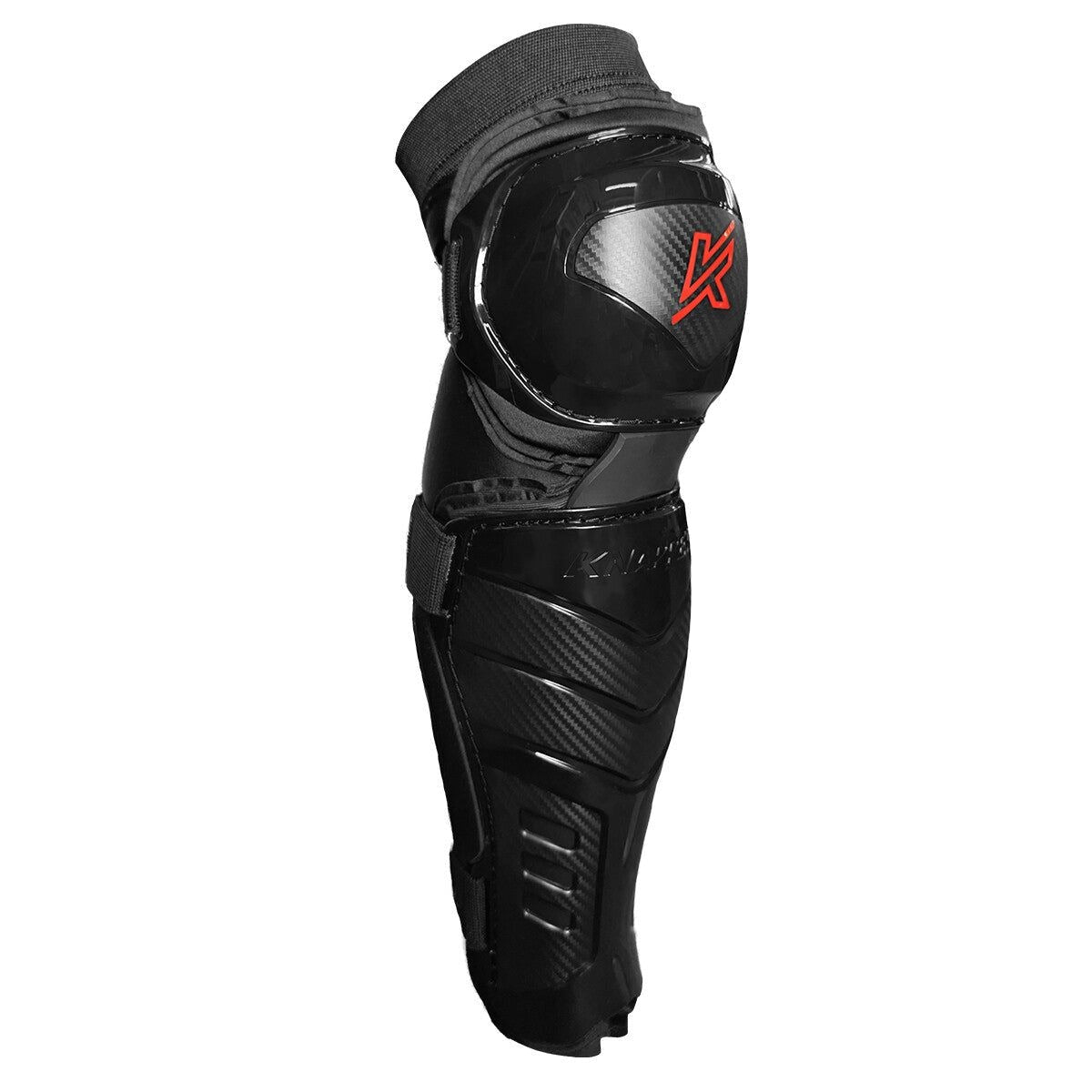 Knapper AK7 Dek Hockey Shin Guards, Black, Assorted Sizes