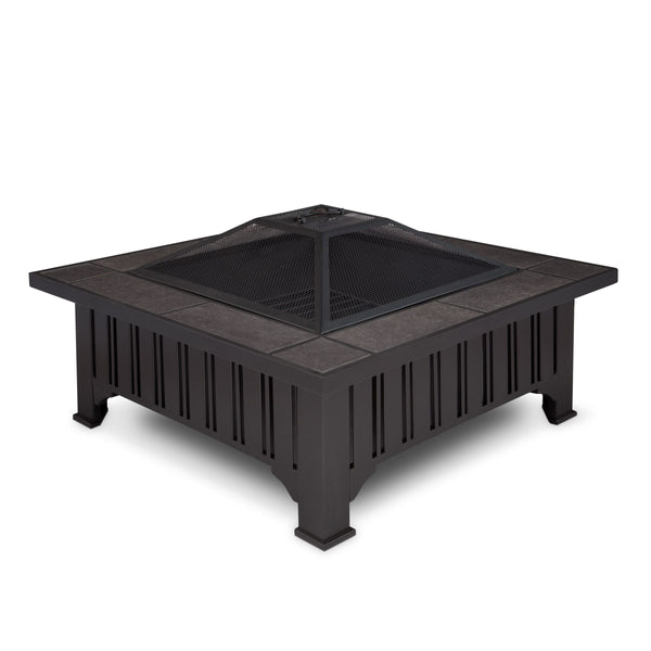 Lafayette Square Wood Burning Fire Pit in Black, 34-in A9