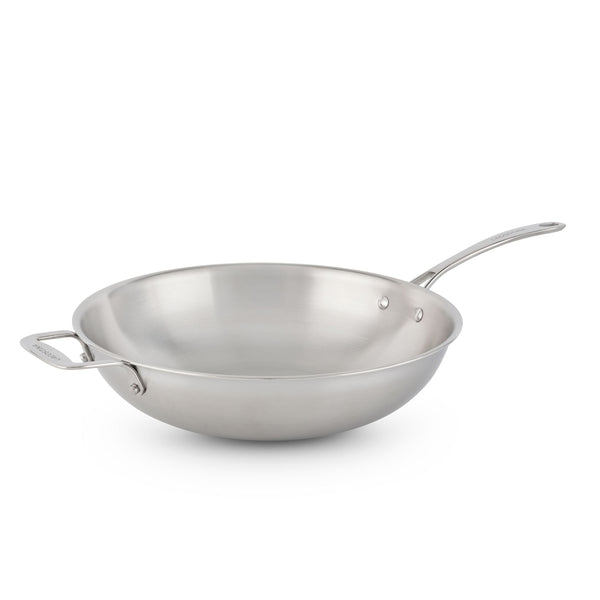Lagostina 3-Ply Clad Commercial Wok Fry Pan, 32-cm T7