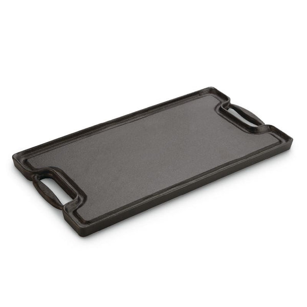 Lagostina Pre-Seasoned Cast Iron Reversible Grill, Oven & BBQ Safe, Black, 20-in x 10-in E9