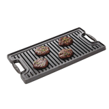 Lagostina Pre-Seasoned Cast Iron Reversible Grill, Oven & BBQ Safe, Black, 20-in x 10-in