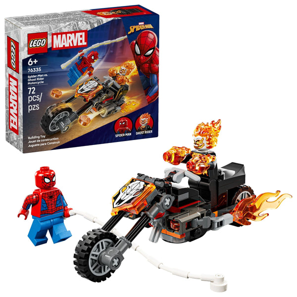 LEGO Marvel Spider-Man vs. Ghost Rider Motorcycle - 76335, 72-pcs, Ages 6+ V5