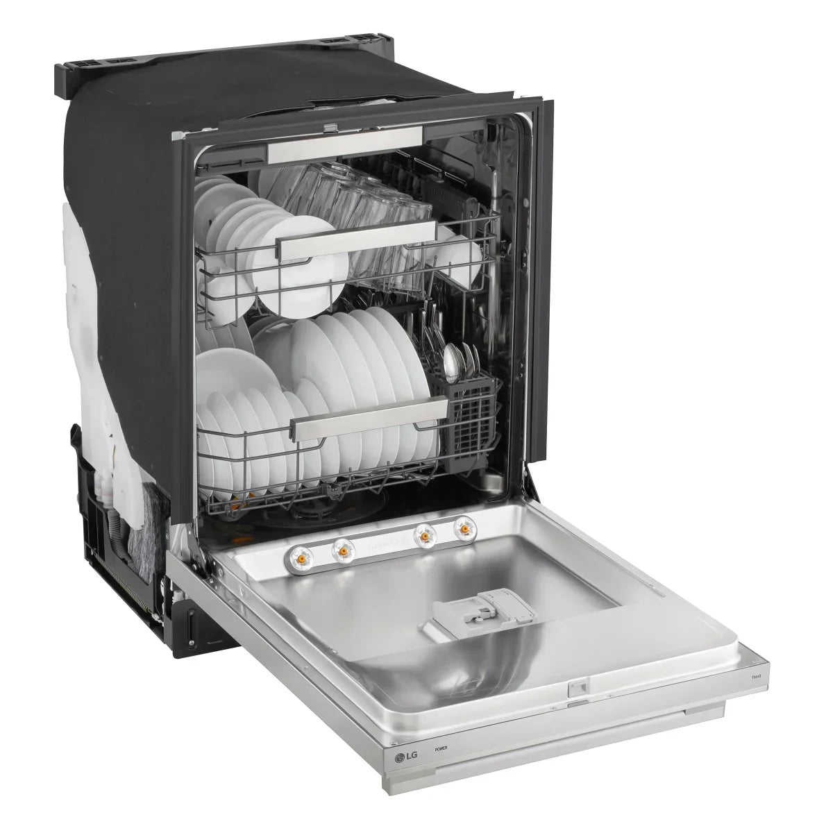 LG 24 in. Stainless Steel FlushFit Top Control Dishwasher with AutoVentDry and Floor Status Indicator