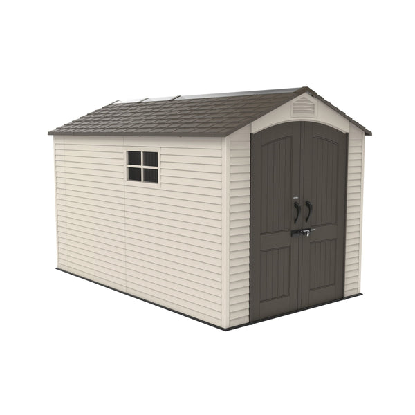 Lifetime Lockable Steel Shed, Beige, 7 x 12 -ft R8