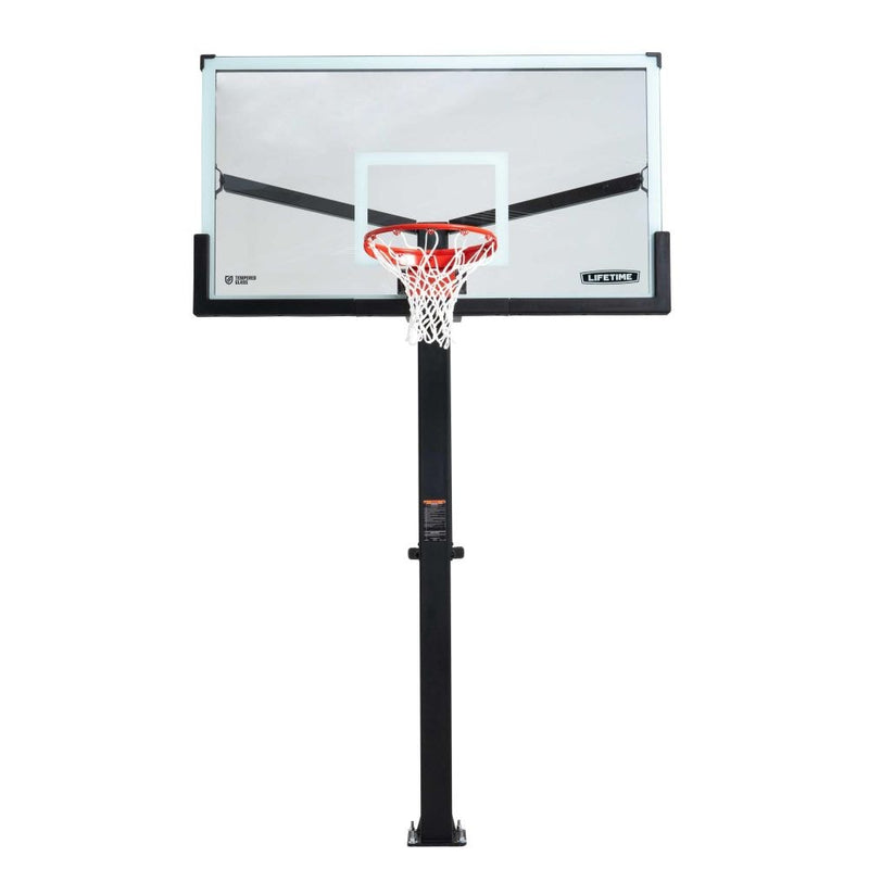 Lifetime Mommoth Bolt Down Basketball Hoop with 72-in Tempered Glass Z7