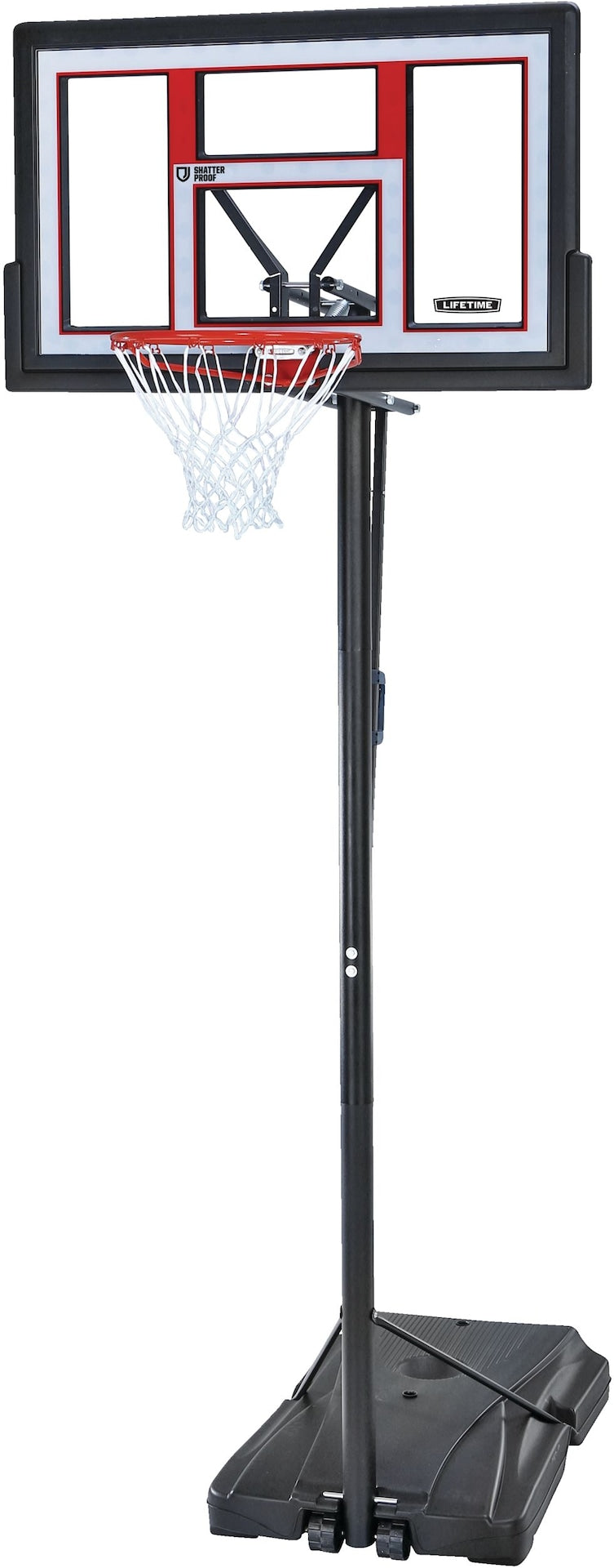 Lifetime Portable Adjustable Basketball Backboard, Hoop & Net System, 50-in T1
