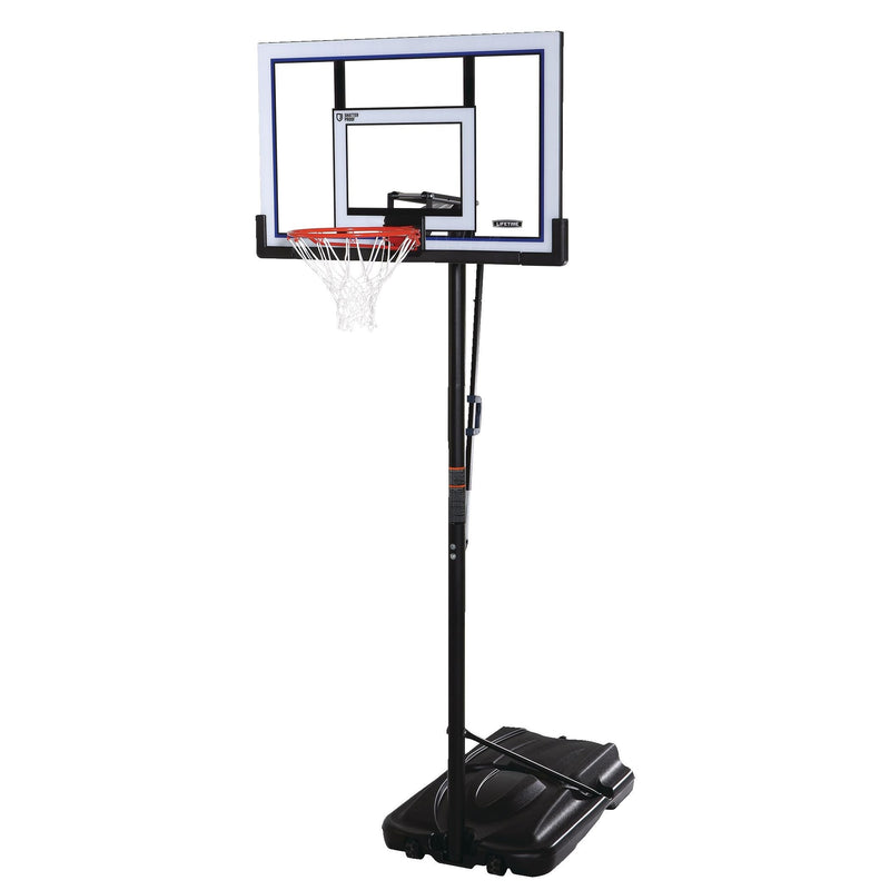 Lifetime Portable Adjustable Basketball Backboard, Hoop & Net System, 52-in K1