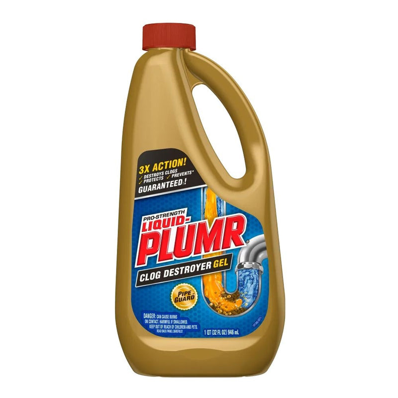 Liquid-Plumr Pro Strength Kitchen Clog Destroyer Gel, Lemon Scent, 946-mL Y9