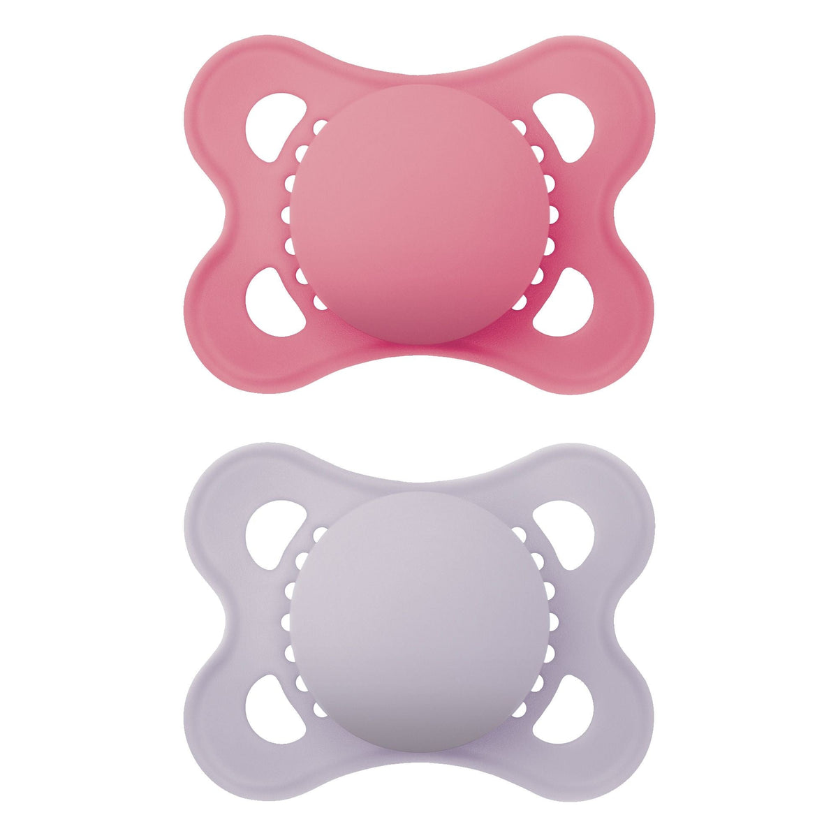 MAM Matte Non-Deco Pacifier, 0-6 Months, Girl, 2-pk