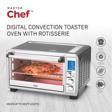 MASTER Chef Digital Convection Toaster Oven with 10 Functions, Stainless Steel, 6-Slices
