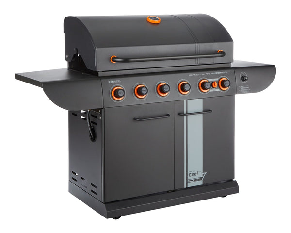 MASTER Chef Grill Turismo 680 7-Burner Convertible LP Gas BBQ A4