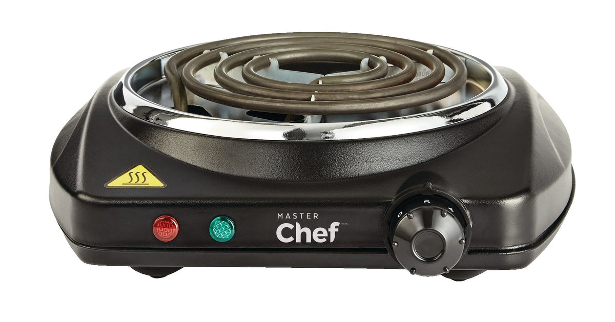 MASTER Chef Single Burner Hot Plate, Black, 1000W