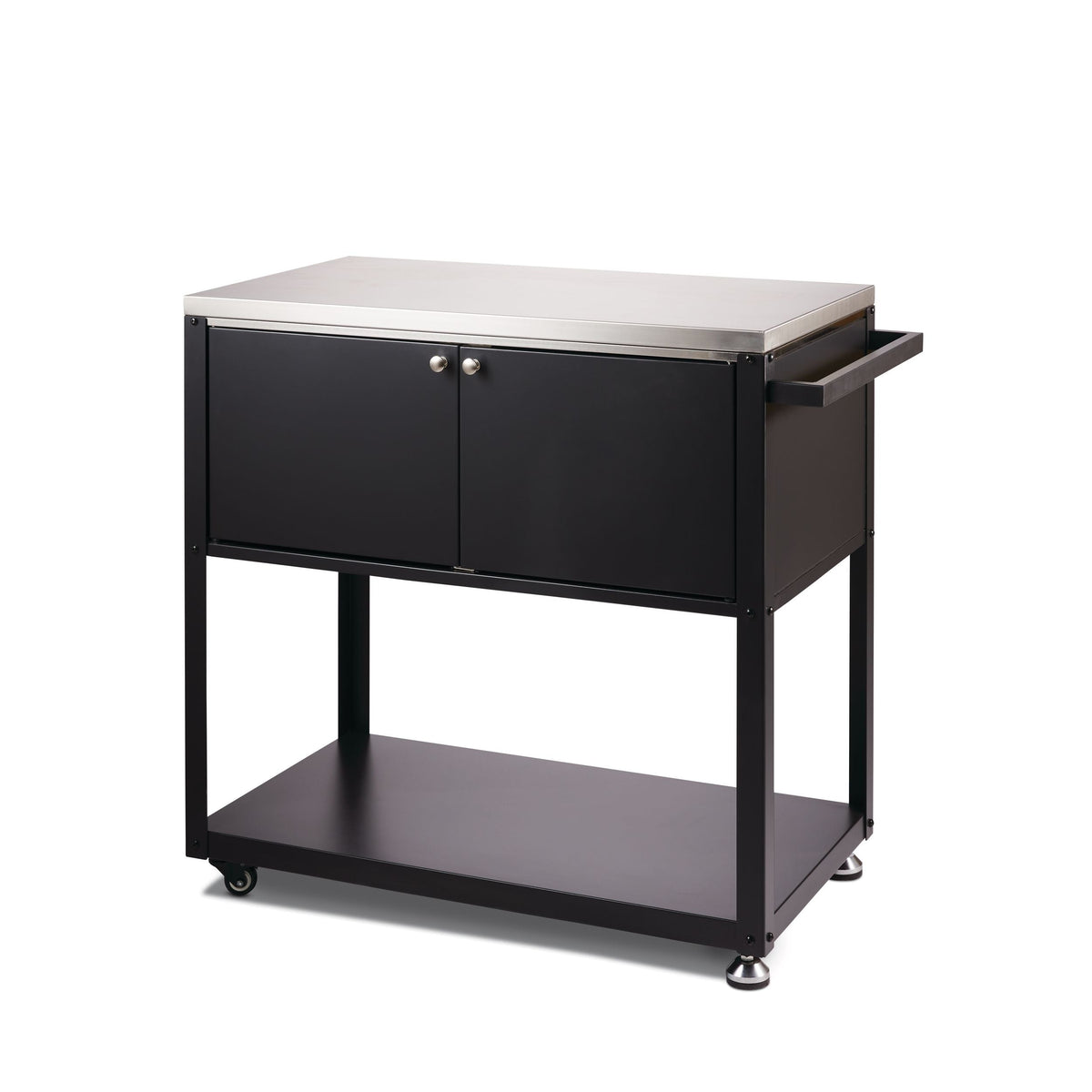 MASTER Chef Stainless Steel Outdoor Mobile Prep & Storage Cart for BBQ
