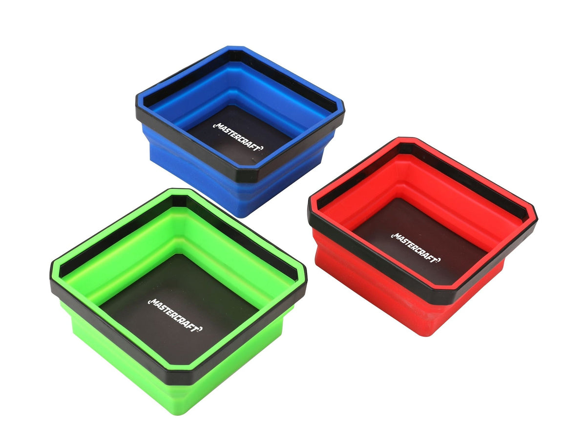 Mastercraft 3 Piece Collapsible Magnetic Parts Tray
