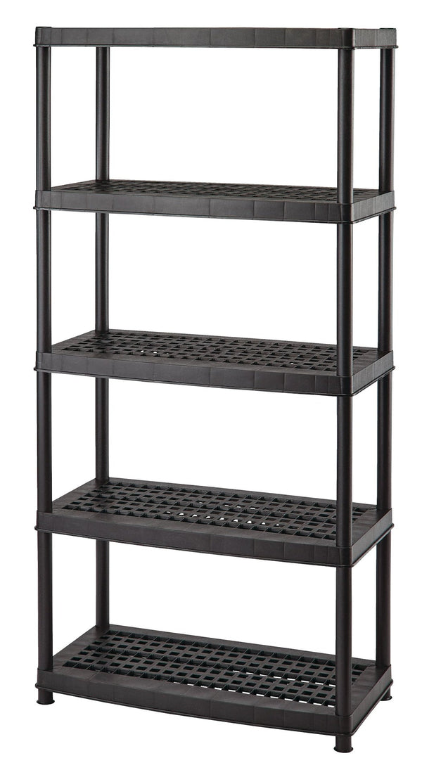 Mastercraft 5-Shelf Resin/ Plastic Storage Rack/ Shelving Unit, 36 x 18 x 72-in U5