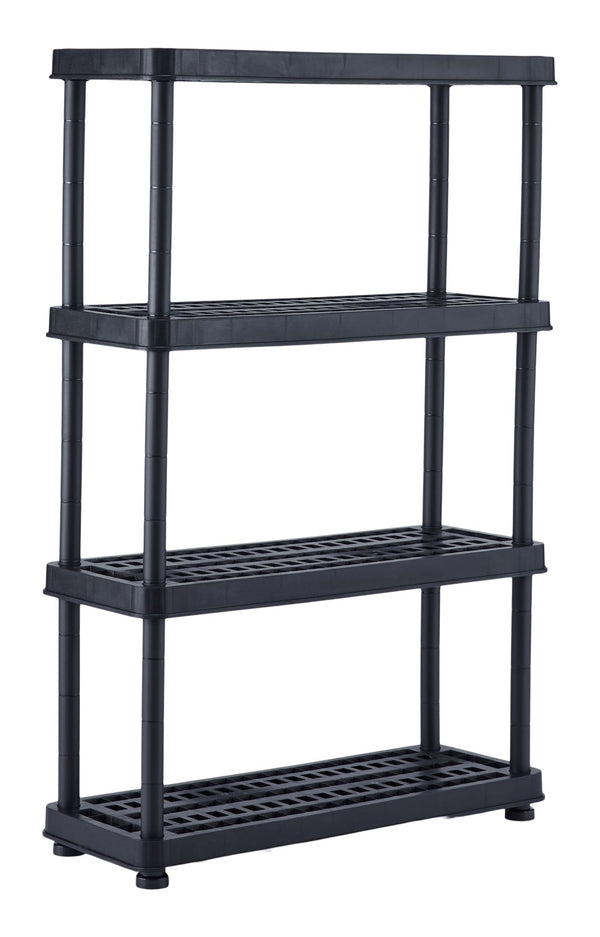 Mastercraft Adjustable 4-Shelf Resin/ Plastic Storage Rack/ Shelving Unit, 36 x 14 x 54.5-in Q9